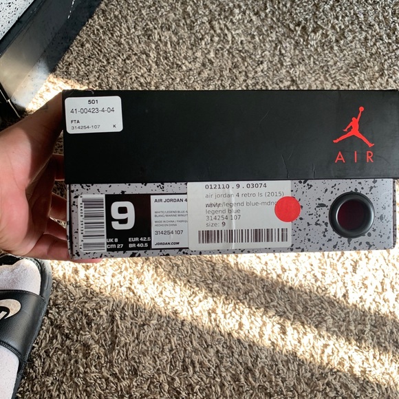 Jordan 4 Columbia - Picture 1 of 5